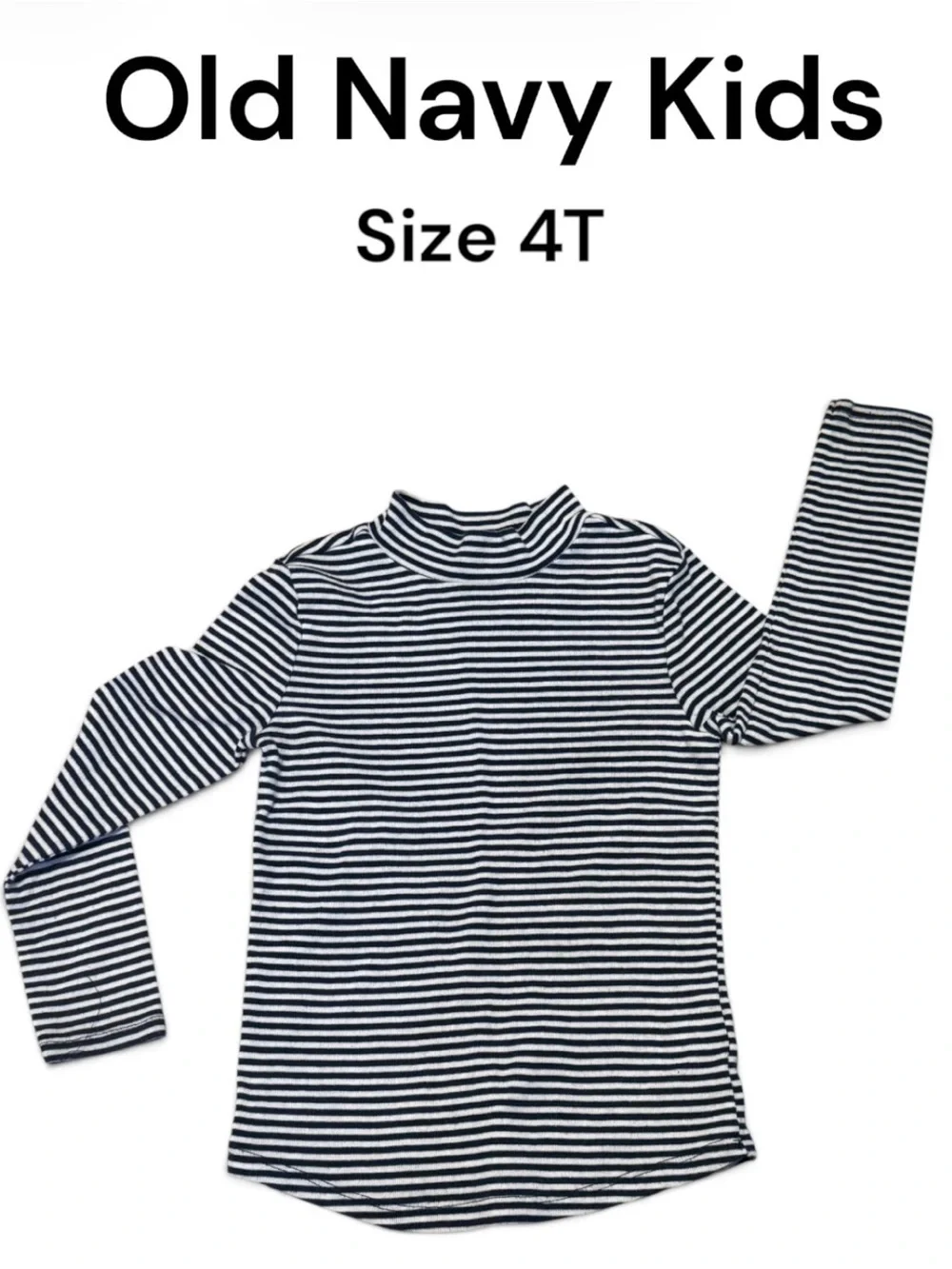 Old Navy Kids Navy and White Striped Long Sleeve Tee